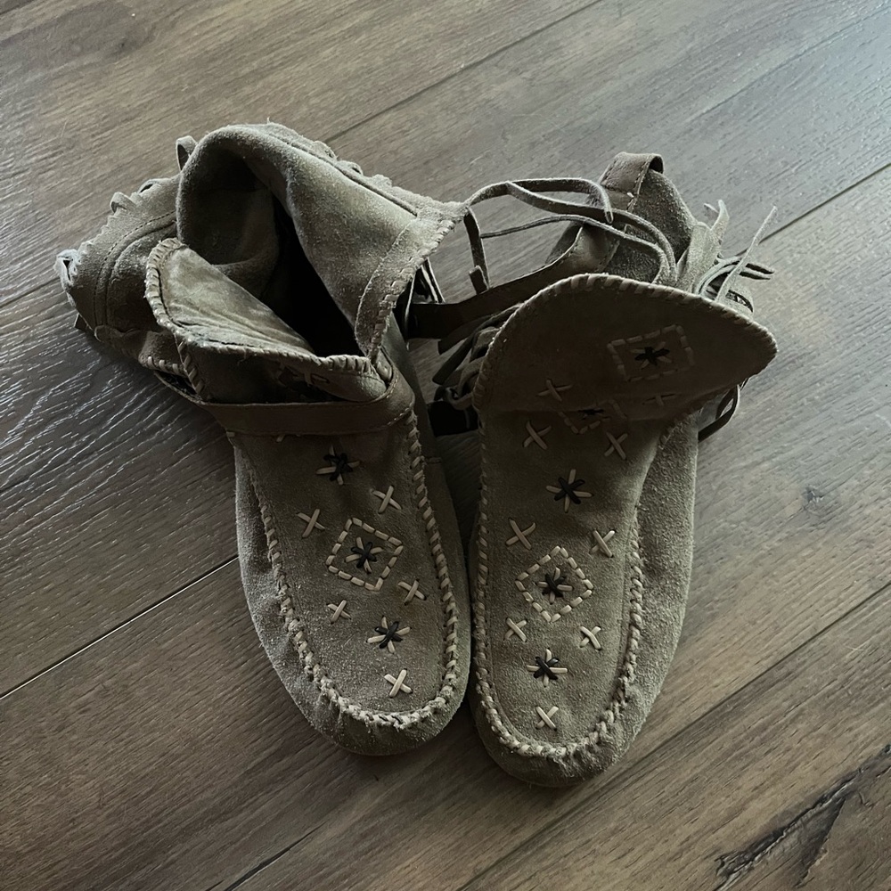 Moccasin boots, worn only a few times.